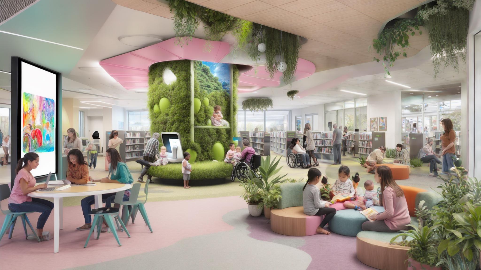 image of a futuristic library
